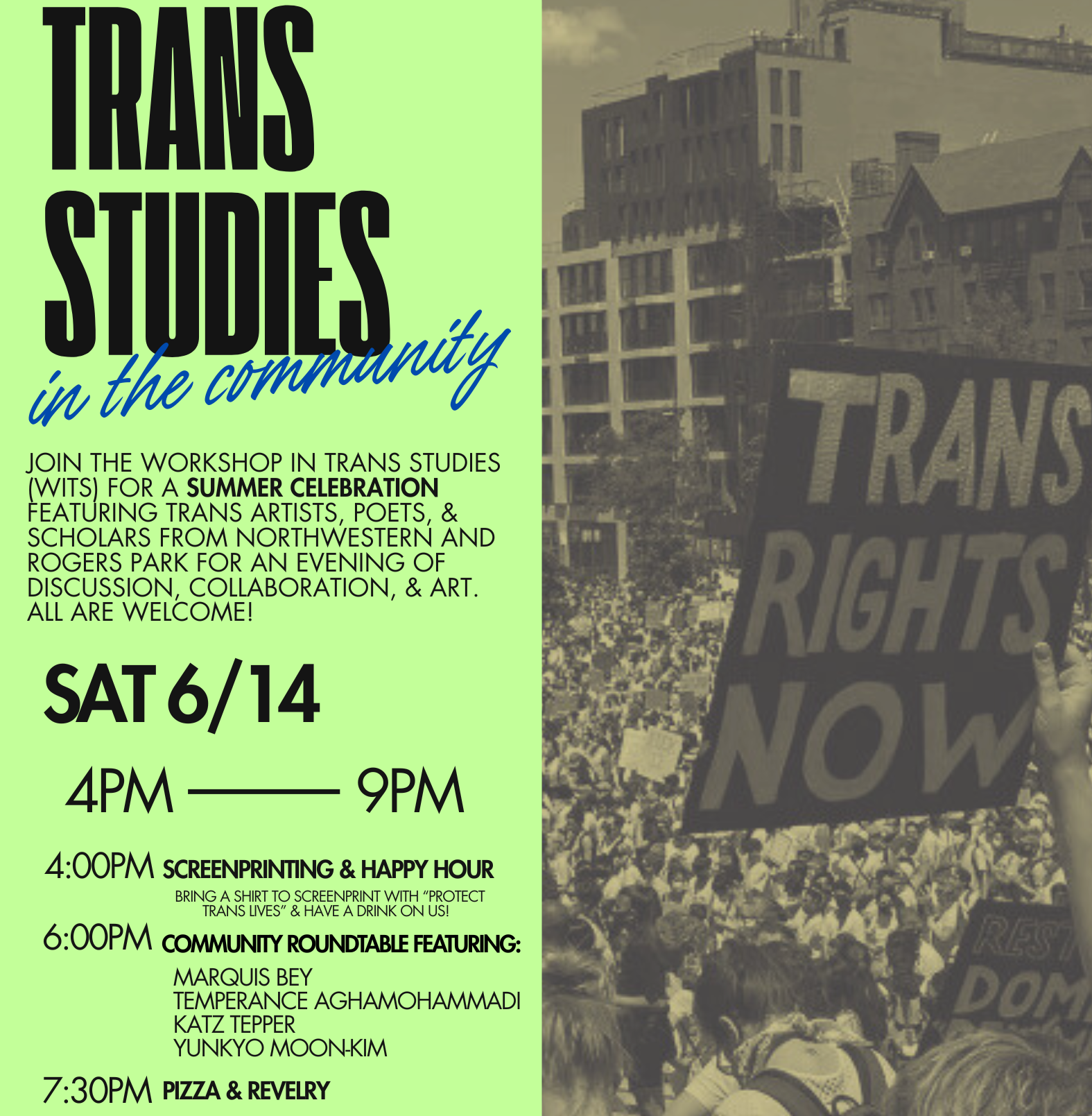 Workshop in Trans Studies (WITS) Summer Celebration