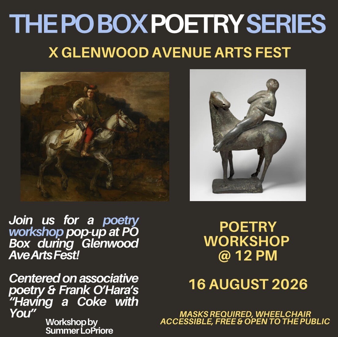 Poetry Workshop at Glenwood Ave Arts Fest
