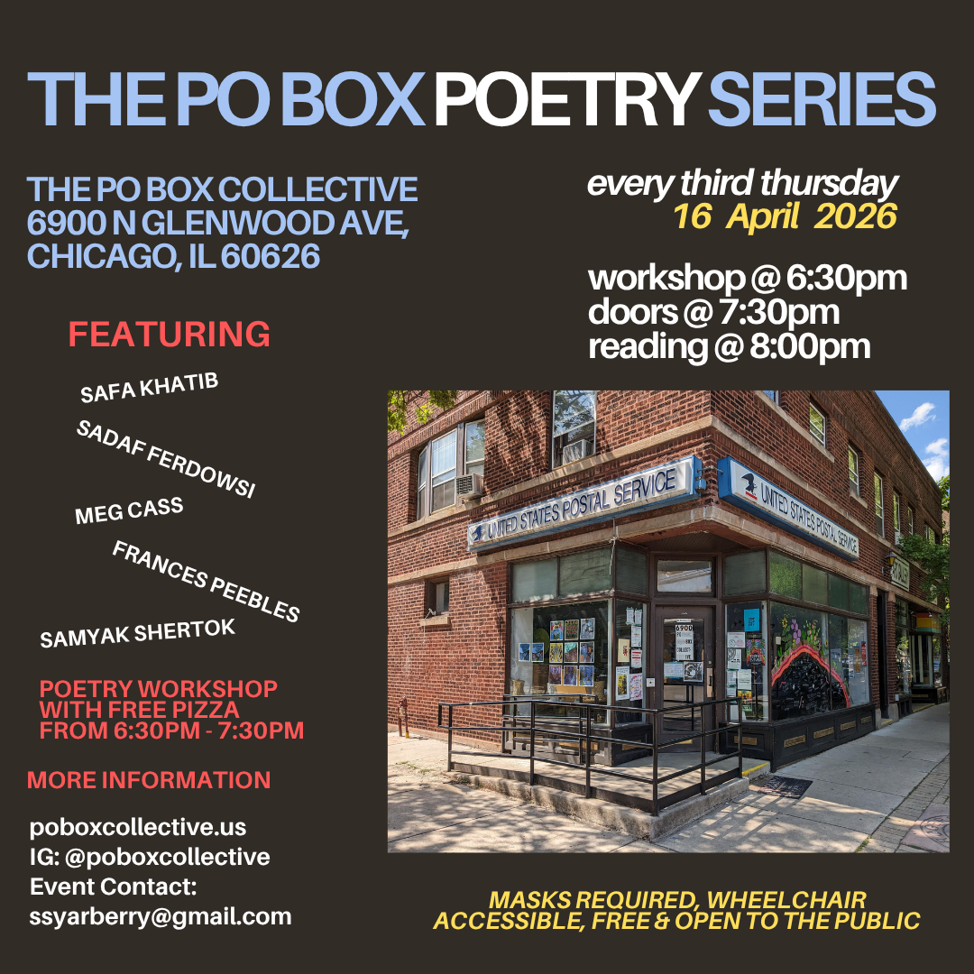 PO Box Poetry Series FOUR YEAR Anniversary Reading with Writing Workshop & Potluck