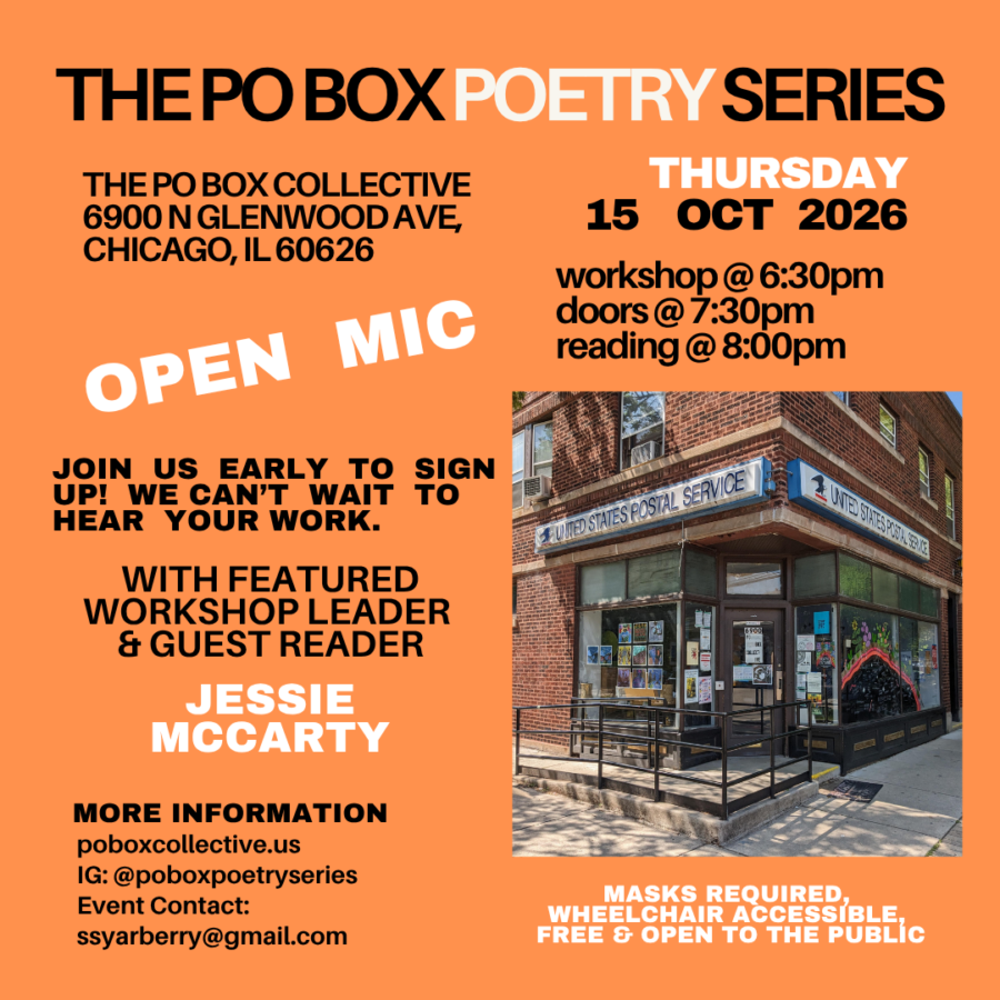 PO Box Poetry Series Reading, Writing Workshop & Potluck
