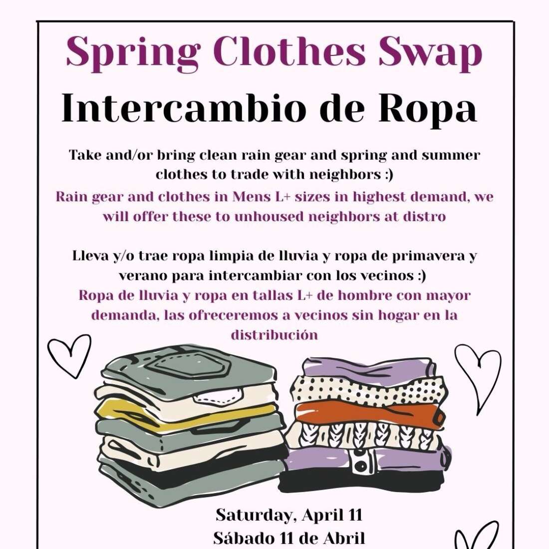 Spring Clothes Swap / Intercambio de Ropa
