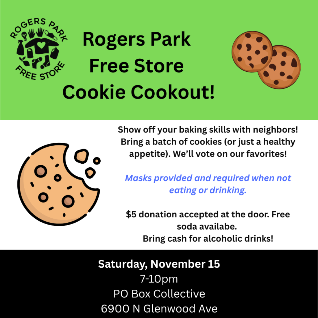 Rogers Park Free Store Cookie Cookout!