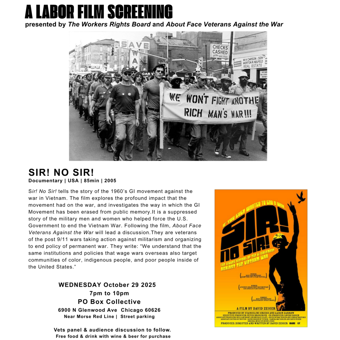 Sir! No Sir! - A Labor Film