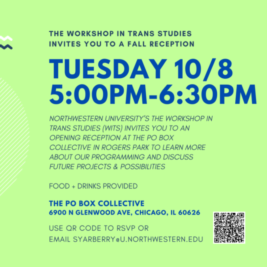 Workshop in Trans Studies Welcome Reception