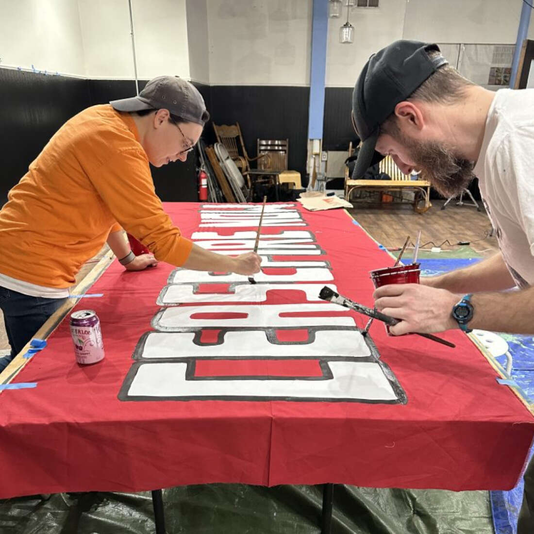 Art Build for Ceasefire Now! in Gaza
