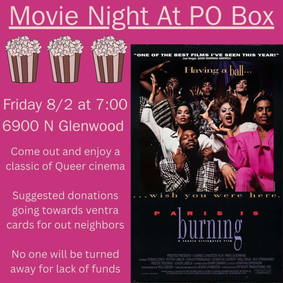 Paris is Burning: Screening + Discussion