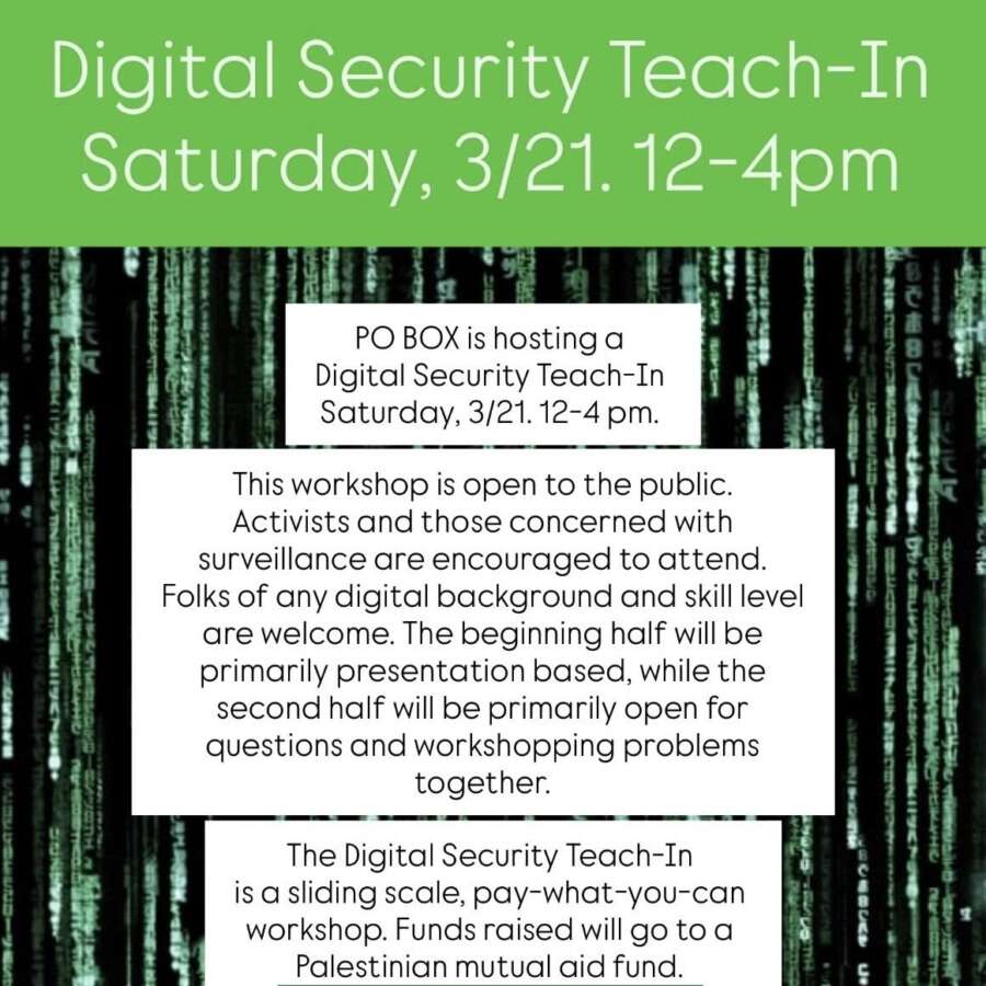 Digital Security Teach-In