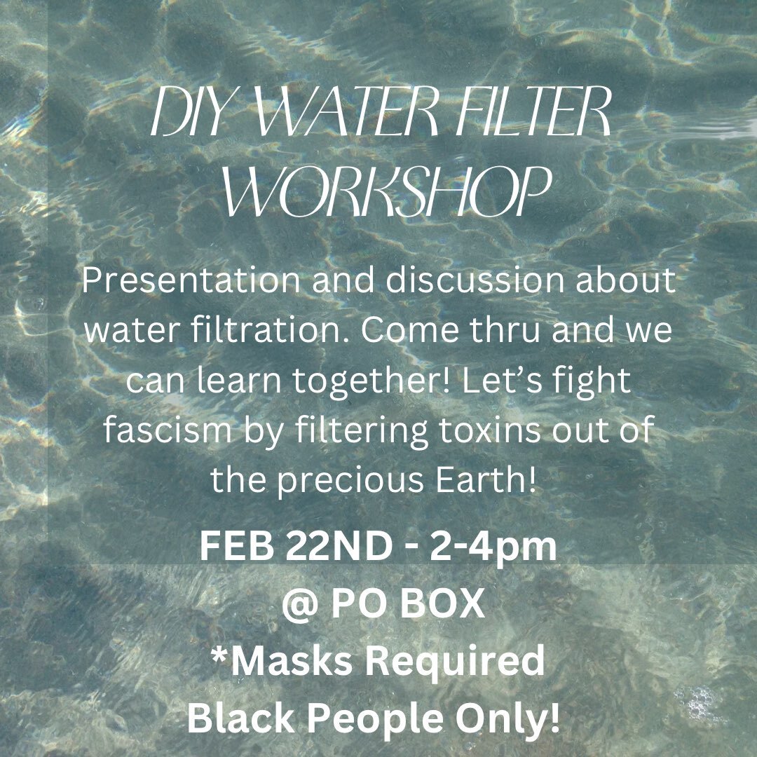 DIY Water Filter Workshop